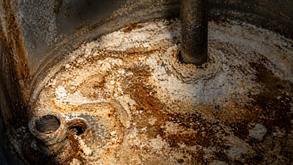 corroded inside of a water heater tank in arizona